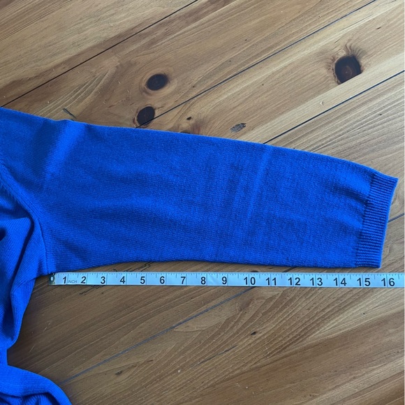 Talbots Blue Boyfriend Cardigan V-Neck Long Sleeve Button Front Size 2X Petite - Picture 16 of 16